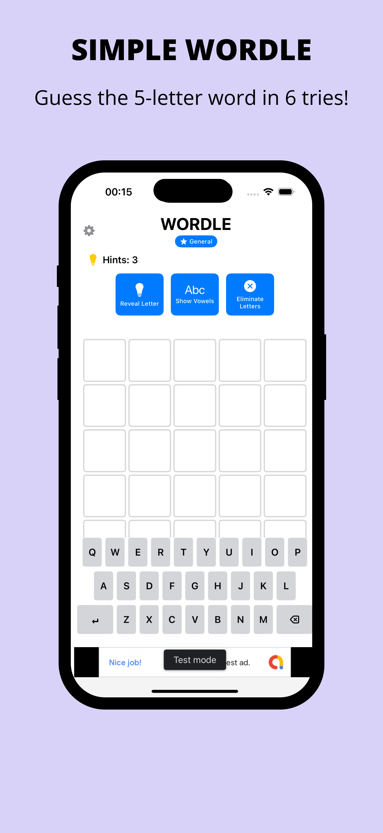 Simple Wordle Gameplay